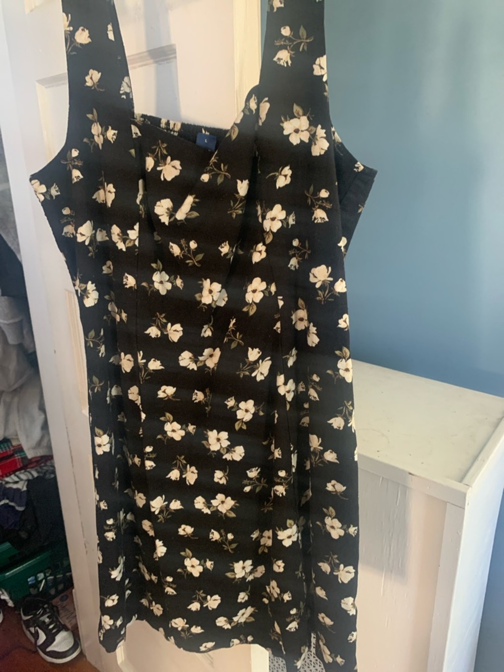 Old Navy Black Floral Mini Dress